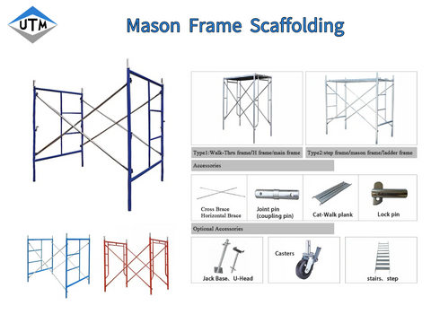  Andaime móvel Mason Andaime H Frame Andaime