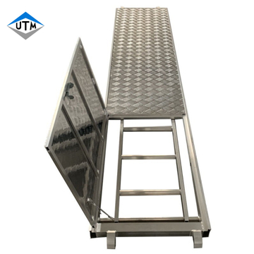 Construção de segurança Placas de caminhada de alumínio plataforma de plataforma de trapdoor com escada com escada