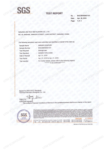  Relatório de teste do acoplador de viga do acoplador VIGA de andaime AS1576 