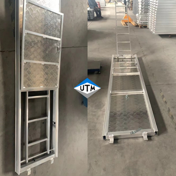 Construção de segurança Placas de caminhada de alumínio plataforma de plataforma de trapdoor com escada com escada