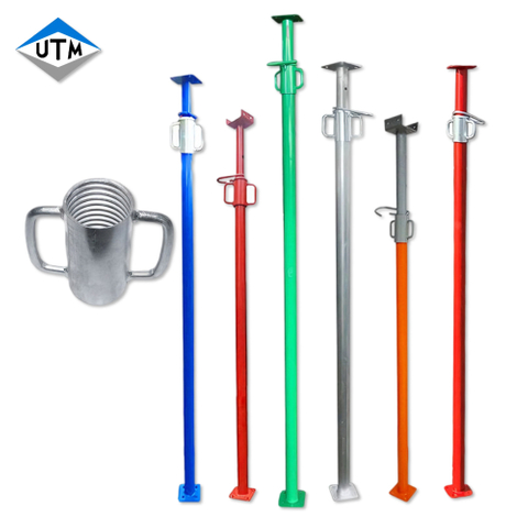 Tipo espanhol suportes de andaime para serviços pesados ​​Acrow Jack Steel Porp galvanizado poste de escoramento ajustável