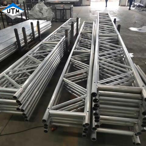 Viga de alumínio da estrutura do andaime do sistema do fardo da largura da construção 400mm